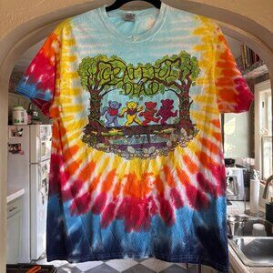 1997 Vintage Y2K Liquid Blue The Grateful Dead Tie Dye Tee Size Medium